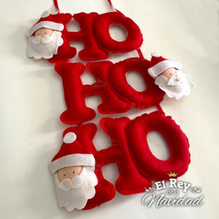 Colgante "Ho Ho Ho" con Santa en polar - comprar online