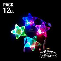 Pack x 12 Colgantes Estrella Led
