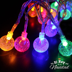 Guirnalda luces Bolitas Crystal led Multicolor 5mt