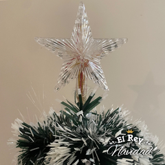 Imagen de Arbol de Navidad 1,20mts Luminoso con Led y Fibra Optica RGB Nevado