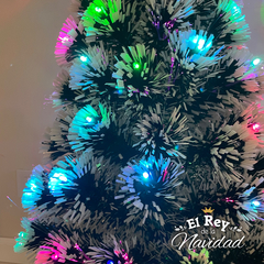 Arbol de Navidad 90cm Luminoso RGB Led y Fibra Optica nevado en internet