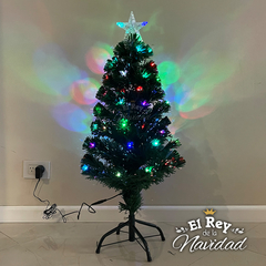 Arbol de Navidad 90cm Luminoso RGB Led y Fibra Optica