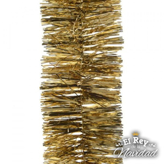 Boa Premium Metalizada Tupida Oro 8cm