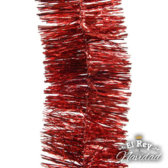 Boa Metalizada Tupida Roja 8cm