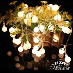 Guirnalda luces led Bolitas blanco calido MINI KERMESSE 5mts a PILAS - tienda online