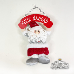 Cartel Colgante con Papa Noel Soft 35cm