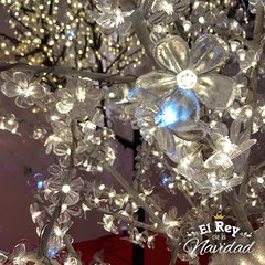 Arbol LED Flor del Cerezo Platinum Blanco Calido con Destellos Frios 2.10mts ESPECTACULAR! - El Rey de la Navidad