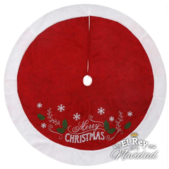 Cubre Pie para Arbol de Navidad Rojo y Blanco 1,20mts
