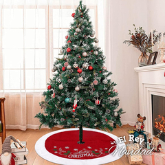 Cubre Pie para Arbol de Navidad Rojo y Blanco 1,20mts en internet