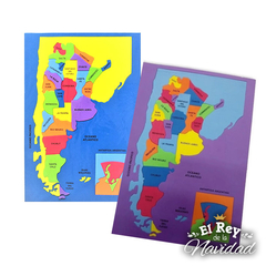 Mapa Argentina Rompecabezas Didactico en Goma Eva