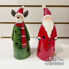Set Papa Noel y Reno con Luz - comprar online