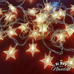 Guirnalda Estrellas Led Calidas Fijas 3mts a PILAS - tienda online