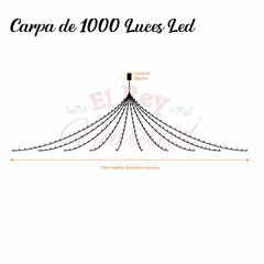 Carpa IMPERIO de 1000 Luces Led Rosas Ø18mt - comprar online