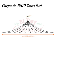 Carpa IMPERIO de 1000 Luces Led Blancas Ø18mt - comprar online