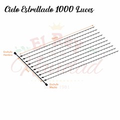 CIELO ESTRELLADO de 1000 Luces Led Calidas 27m² - comprar online