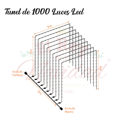 TUNEL LED de 1000 Luces Calidas - comprar online