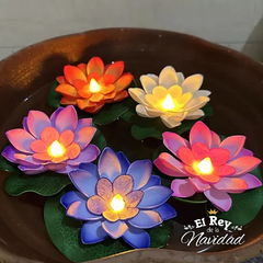 Flor de Loto Luminosa Flotante Set x 6u. en internet