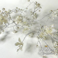 Guia de Alambre con Flores y Perlas Nacaradas 2,35mts en internet