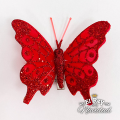 Set x 6 Mariposas de Lujo Rojas de 7,5cm - comprar online