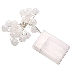 Guirnalda luces Bolitas Crystal led blanco calido 5mts a PILAS - tienda online