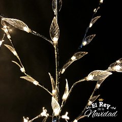Arbol Luminoso Minimalista Hojitas Led Blanco Calido 1,40mts - comprar online