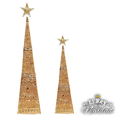 Piramide minimalista Golden Glitter 1,80mts - comprar online