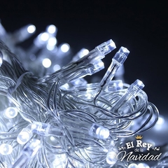 Guirnalda de 200 Luces Led 18mts aprox Blanco Frio - El Rey de la Navidad