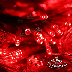 Guirnalda de 100 Luces Led 9mts aprox Roja - El Rey de la Navidad