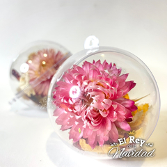 Set x 6 Globos transparentes con Flores Secas Rosas N6 - tienda online