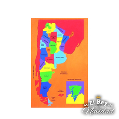 Mapa Argentina Rompecabezas Didactico en Goma Eva - tienda online
