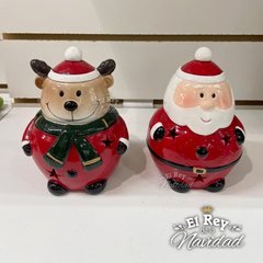Set Papa Noel y Reno Gorditos Luminosos - comprar online