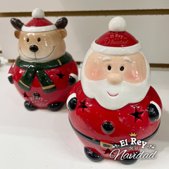 Set Papa Noel y Reno Gorditos Luminosos - El Rey de la Navidad