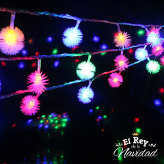 Guirnalda luces led Pelotita Pompón Multicolor 5mts - comprar online