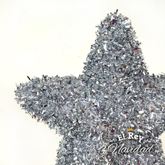 Puntal Estrella 15cm Plata Brillante - comprar online