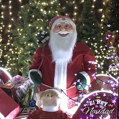 Papa Noel lujo 1,80mts tamaño real - El Rey de la Navidad