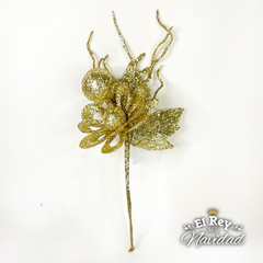 Pick Flor Glitter Oro 20cm - comprar online