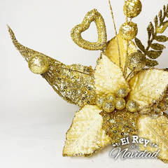 Pick Flor Oro con Glitter - comprar online