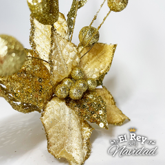 Pick Flor Oro con Glitter en internet