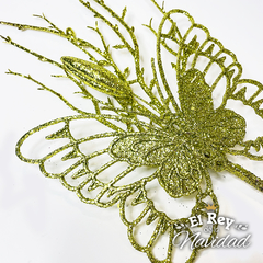 Pick Mariposa Glitter Verde 40cm - comprar online