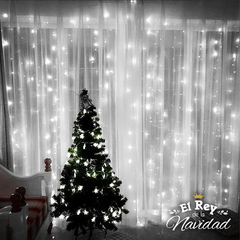 Cortina de Luces Led Blanca Fria 3 x 3mts - El Rey de la Navidad