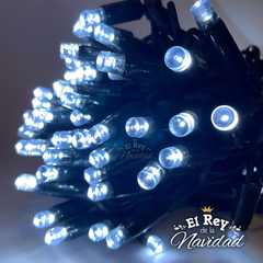 LED PLATINUM Blanca Fria 10mts prolongable CABLE VERDE Guirnalda Profesional Apta Exterior - El Rey de la Navidad