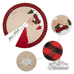 Cubre Pie para Arbol de Navidad Arpillera + Escoces 1,20mts en internet