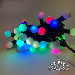 LED PREMIUM 7,5mts prolongables Bolitas RGB genera 16 colores. Guirnalda Profesional Apta Exterior - El Rey de la Navidad