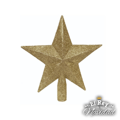 Puntal Estrella Lujo Glitter Dorada 12cm