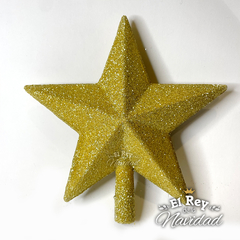 Puntal Estrella LUJO Glitter Oro 16cm en estuche en internet