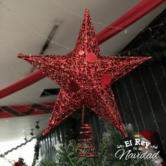 Puntal Estrella de Alambre Premium 20cm Rojo
