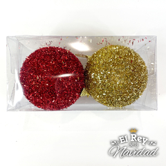 Set x2 Globos XL 10cm SUPER LUJO Rojo y Oro - comprar online