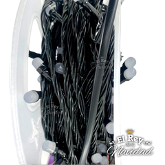 Rollo 50mts Luces Led Blanca Calida Cable Verde - comprar online