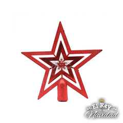 Puntal Estrella Calada Roja 18cm