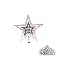 Puntal Estrella Calada Plata 10cm